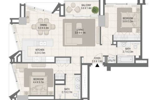 Apartment in Dubai 2 bedrooms, 108.51 sq.m. № 4848 - photo 1