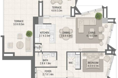 Apartment in Dubai 1 bedroom, 136.85 sq.m. № 4847 - photo 1
