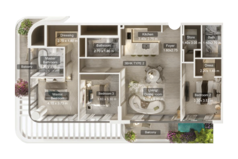 Apartamento en Dubai, 1 dormitorio, 71 m², № 92555 - foto 9