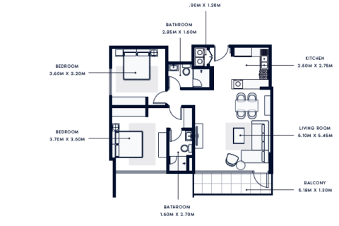 Apartment in Dubai Studio City, Dubai studio № 92544 - photo 6