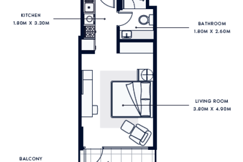 Apartment in Dubai Studio City, Dubai studio № 92544 - photo 4