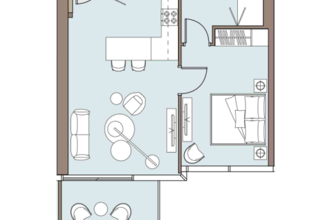 Apartment in Maritime City, Dubai 1 bedroom № 92445 - photo 9