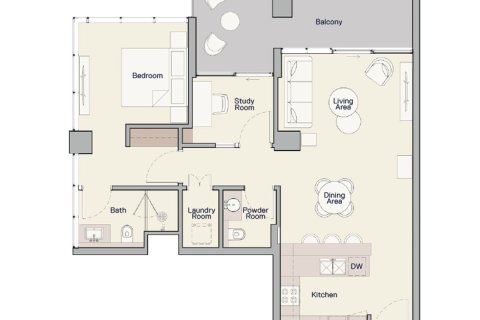 Apartment in Business Bay, Dubai 1 bedroom, 94.9 sq.m. № 50102 - photo 12