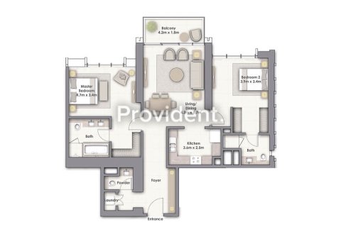 Appartement à Downtown Dubai (Downtown Burj Dubai), Dubai, 2 chambres, 128.5 m², № 2987 - photo 30