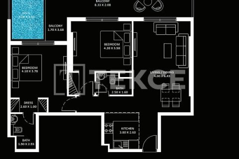 Appartement à Jumeirah Lake Towers, Dubai, 2 chambres, 102 m², № 9582 - photo 18