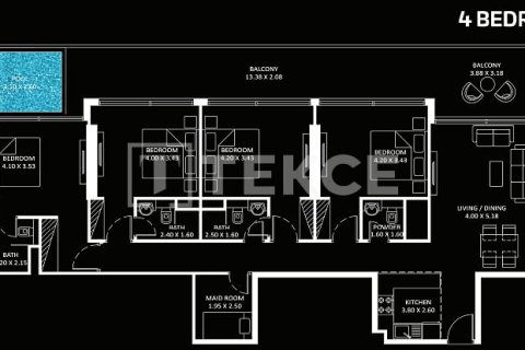 Appartement à Jumeirah Lake Towers, Dubai, 4 chambres, 183 m², № 9584 - photo 20