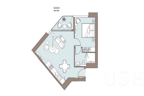 Apartment in Maritime City, Dubai 1 bedroom, 57 sq.m. № 39424 - photo 14