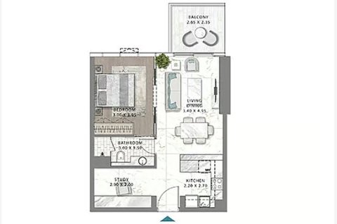 Apartment in Dubai 1 bedroom, 59.6 sq.m. № 10175 - photo 8