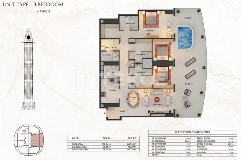 Apartment in Dubai 3 bedrooms, 214 sq.m. № 59243 - photo 24
