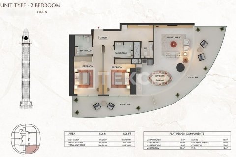 Apartment in Dubai 3 bedrooms, 214 sq.m. № 59243 - photo 22