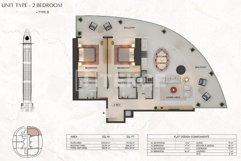 Apartment in Dubai 3 bedrooms, 214 sq.m. № 59243 - photo 21