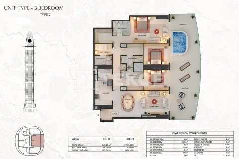 Apartment in Dubai 3 bedrooms, 214 sq.m. № 59243 - photo 17