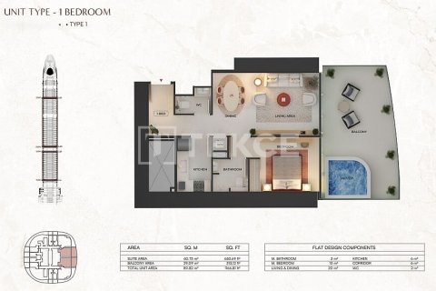 Apartment in Dubai 3 bedrooms, 214 sq.m. № 59243 - photo 28