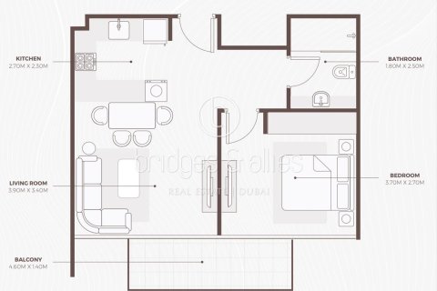 شقة في مدينة دبي للاستديوهات, دبي 1غرف نوم, 55.4 م² رقم 42815 - صورة 11