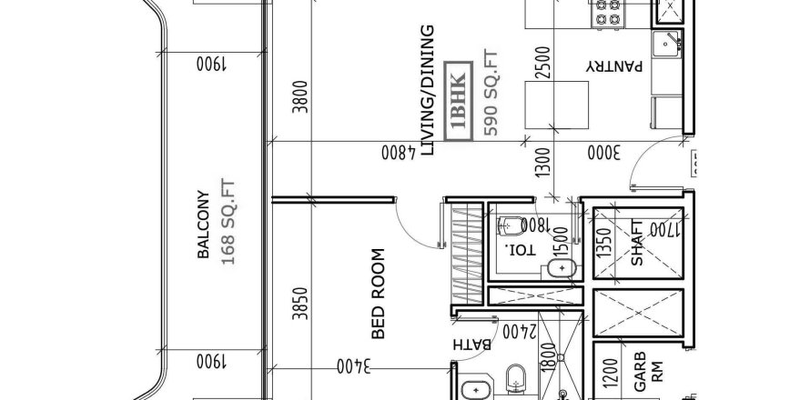 Apartamento en Coventry Gardens 2 en Dubai Land, 1 dormitorio, 70.42 m², № 31467