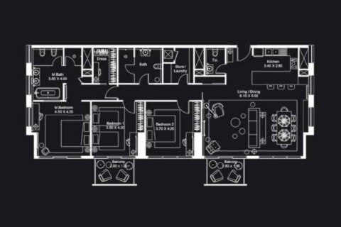 Apartment in Business Bay, Dubai studio, 52 sq.m. № 92510 - photo 8
