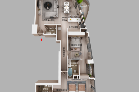 Apartment in Dubai Marina, Dubai studio № 92508 - photo 5
