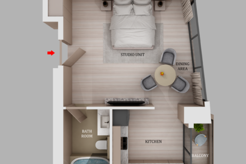 Apartment in Dubai Marina, Dubai studio № 92508 - photo 3