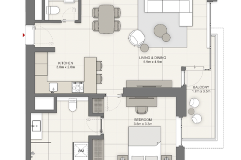 Apartment in Dubai Marina, Dubai 1 bedroom, 69 sq.m. № 92520 - photo 12
