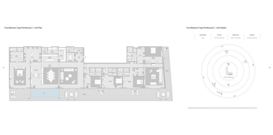 Penthouse à ARMANI BEACH RESIDENCES à Palm Jumeirah, Dubai, 5 chambres, 897.84 m², № 31214