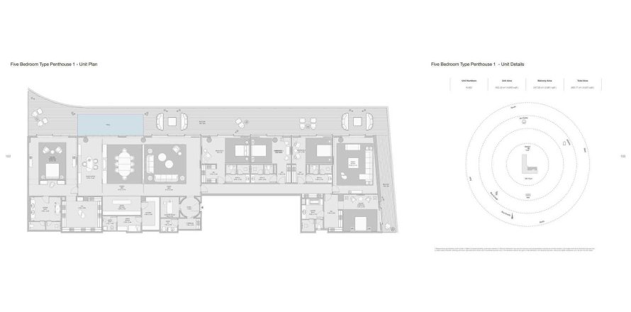Пентхаус в ARMANI BEACH RESIDENCES в Пальме Джумейре, Дубай, 5 спален, 882.71м², № 31213