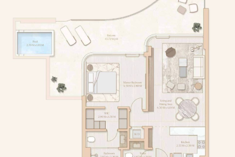 Apartment in Esme Beach Residences in Dubai 1 bedroom, 117 sq.m. № 103908 - photo 16