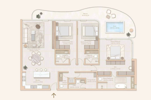 Apartment in Esme Beach Residences in Dubai 1 bedroom, 117 sq.m. № 103908 - photo 18