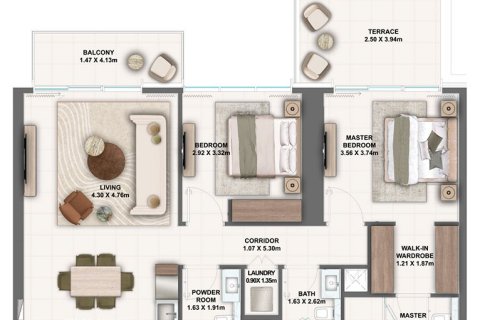 Apartment in Silva by Emaar in Dubai Creek Harbour (The Lagoons), Dubai 1 bedroom, 69 sq.m. № 103901 - photo 8