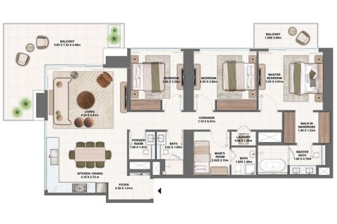 Apartment in Silva by Emaar in Dubai Creek Harbour (The Lagoons), Dubai 1 bedroom, 69 sq.m. № 103901 - photo 10