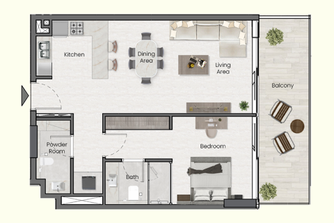Apartment in Nadd Al Sheba, Dubai 1 bedroom, 68 sq.m. № 92284 - photo 7