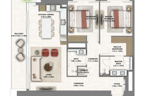 Apartment in Dubai Creek Harbour (The Lagoons), Dubai 1 bedroom, 71 sq.m. № 92283 - photo 3