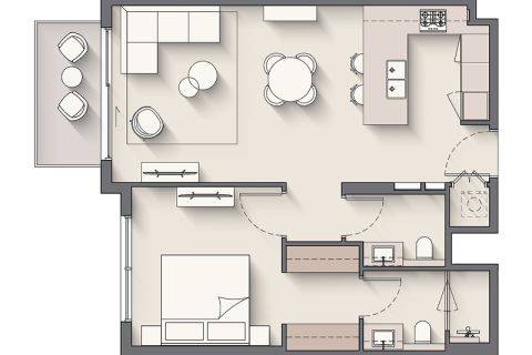 Apartment in Dubai South (Dubai World Central), Dubai studio, 41 sq.m. № 92290 - photo 8