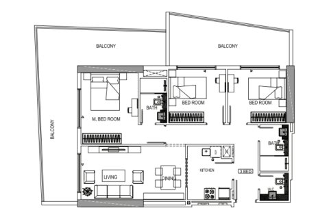 Appartement à Al Jaddaf, Dubai, 1 chambre, № 92403 - photo 4