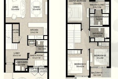 Adosado en Dubai Land, Dubai, 3 dormitorios, 219 m², № 103607 - foto 3
