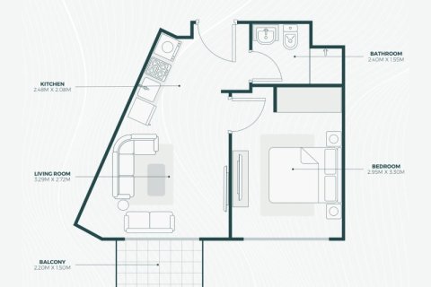 Apartment in Mohammed Bin Rashid City, Dubai 1 bedroom, 53 sq.m. № 92416 - photo 3