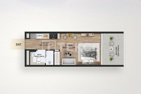 Apartment in Dubai studio, 38 sq.m. № 9180 - photo 7