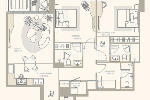 Appartement à Dubai, 2 chambres, 114 m², № 100493 - photo 14