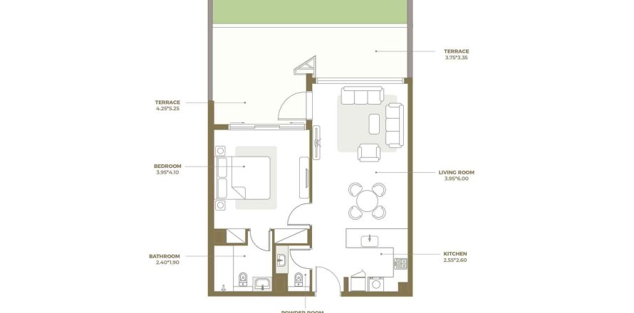 Appartement à ROSALIA RESIDENCES à Al Furjan, Dubai, 1 chambre, 100.71 m², № 31204