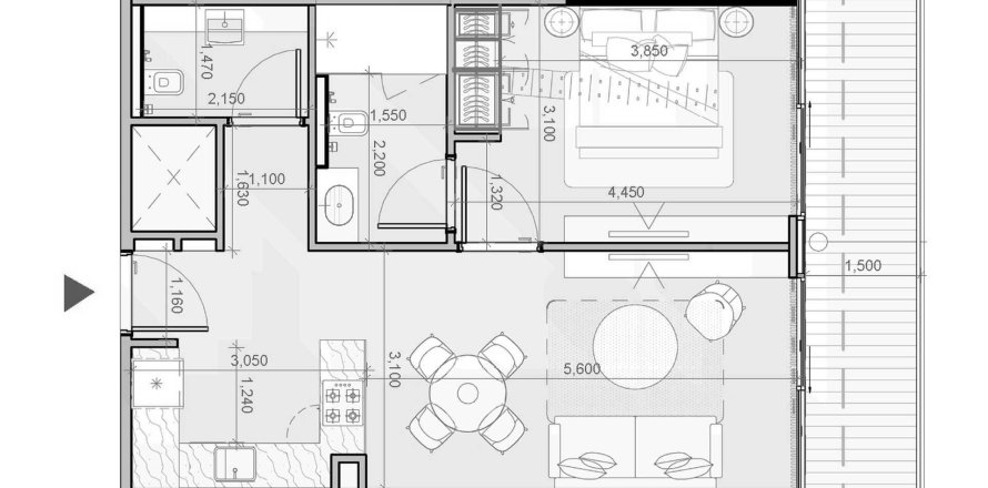 Appartement à Azizi Ruby à Jumeirah Village Circle, 1 chambre, 65.96 m², № 31381