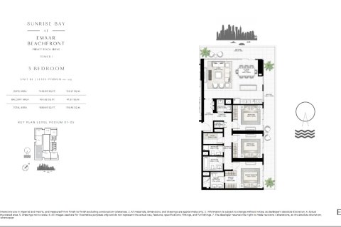 شقة في SUNRISE BAY في Dubai Harbour, دبي 3 غرف نوم, 176.5 م² رقم 30614 - صورة 27