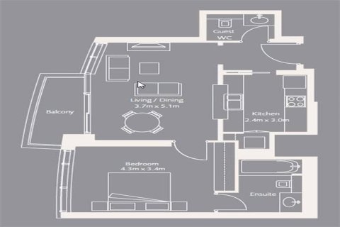 Apartamento en Downtown Dubai (Downtown Burj Dubai), Dubai, 1 dormitorio, 69 m², № 76763 - foto 17