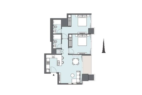 Apartment in Business Bay, Dubai 2 bedrooms, 88.1 sq.m. № 70618 - photo 19