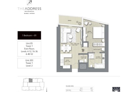 Apartment in Downtown Dubai (Downtown Burj Dubai), Dubai 1 bedroom, 74 sq.m. № 103696 - photo 8
