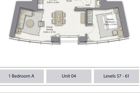 Apartment in Downtown Dubai (Downtown Burj Dubai), Dubai 1 bedroom, 68 sq.m. № 103694 - photo 5