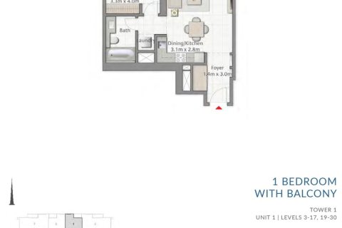 Apartment in Dubai Creek Harbour, Dubai Creek Harbour (The Lagoons), Dubai 1 bedroom, 67 sq.m. № 103695 - photo 2