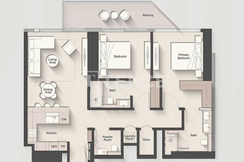 Apartment in Jumeirah Islands, Dubai 2 bedrooms, 114 sq.m. № 23442 - photo 3