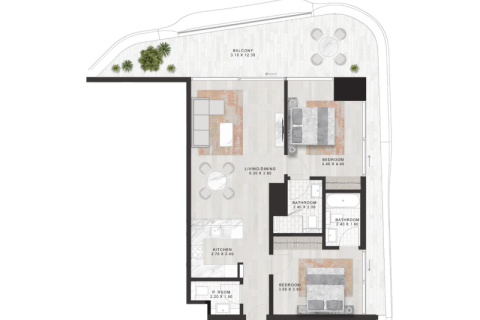 Apartment in Maritime City, Dubai 1 bedroom, 73 sq.m. № 92323 - photo 10