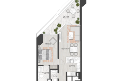 Apartment in Maritime City, Dubai 1 bedroom, 73 sq.m. № 92323 - photo 9