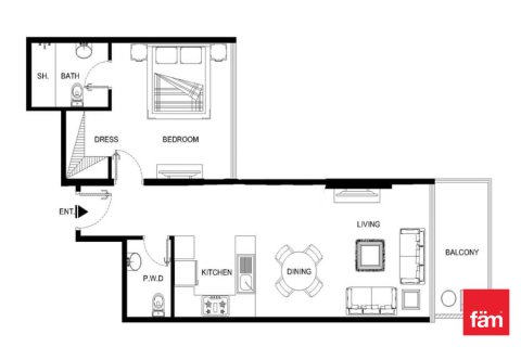 Appartement à Dubai, 1 chambre, 82.1 m², № 7163 - photo 8