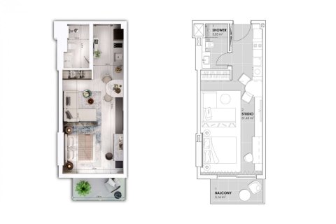 Appartement à Jumeirah Village Circle, Dubai, studio, 41 m², № 24153 - photo 15